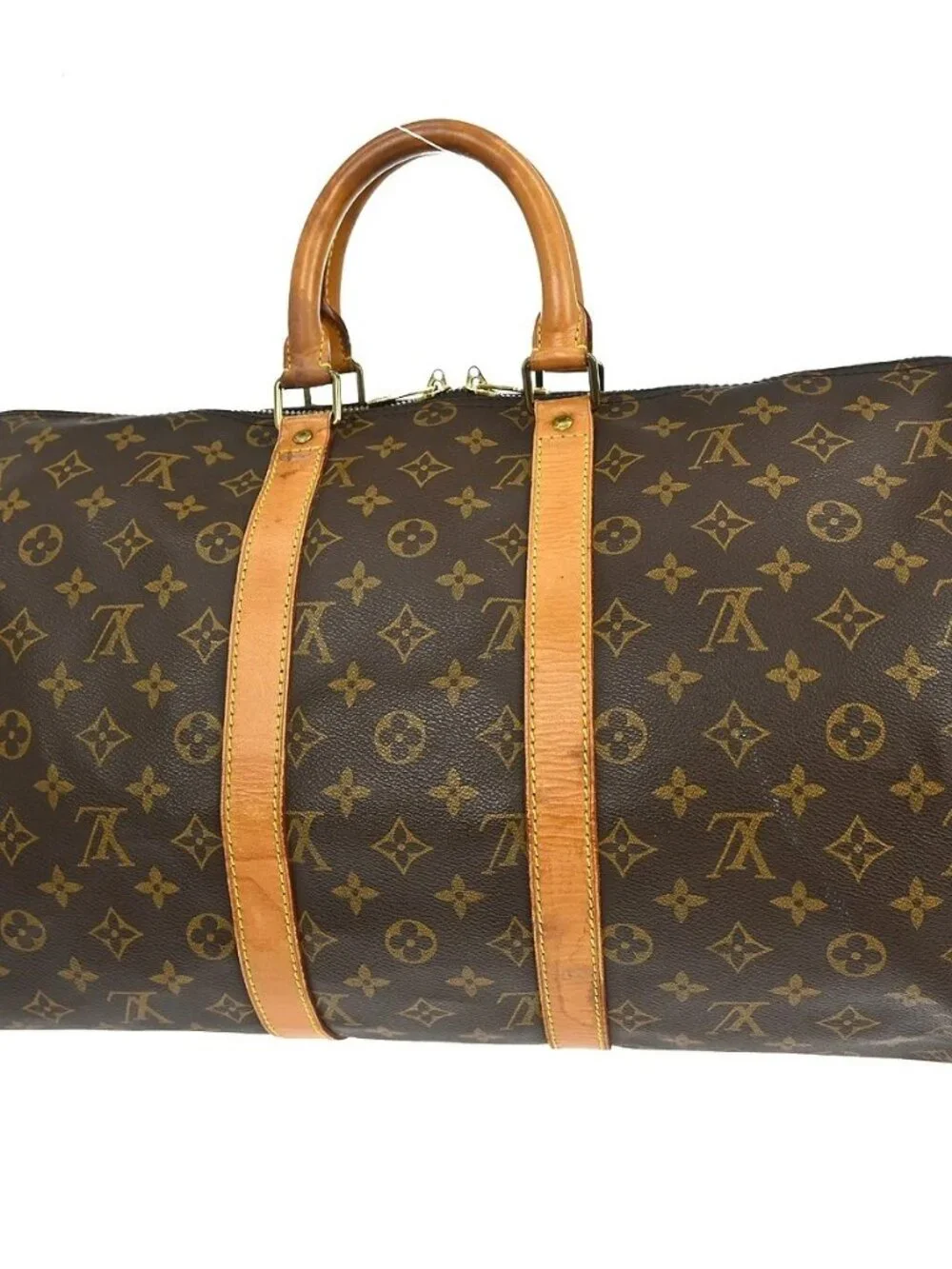 Best02 LOUIS VUITTON KEEPALL 45 DUFFLE HANDBAG MONOGRAM